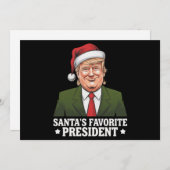 Santa's favoriete president grappig Trump Kerstmis Feestdagenkaart (Voorkant / Achterkant)
