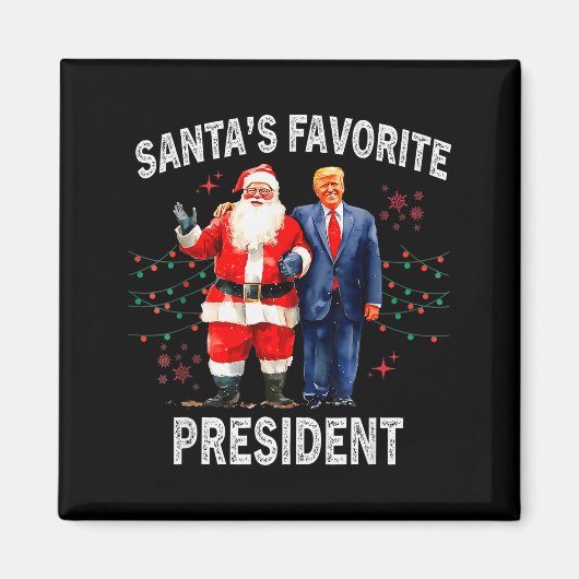 Santas favoriete president grappig Trump Magneet (Voorkant)