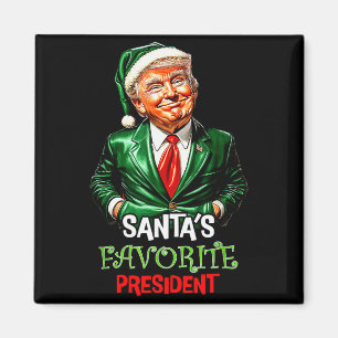 Santa's favoriete president Grappige Kerstman Trum Magneet