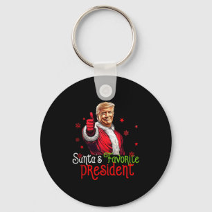 Santas favoriete president grappige kerstman Trump Sleutelhanger