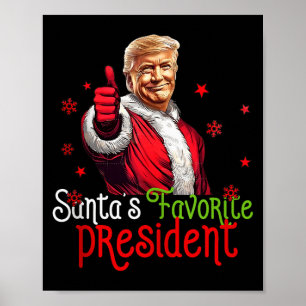 Santas favoriete president grappige Santa Trump 20 Poster