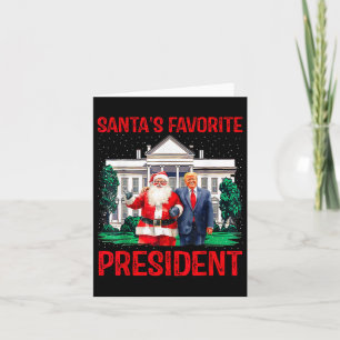 Santa's Favoriete President Santa Trump Dance Funn Kaart