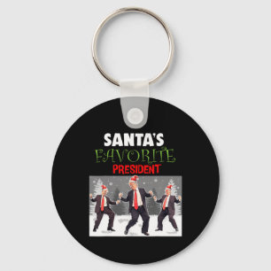 Santa's Favoriete President Santa Trump Dance Funn Sleutelhanger