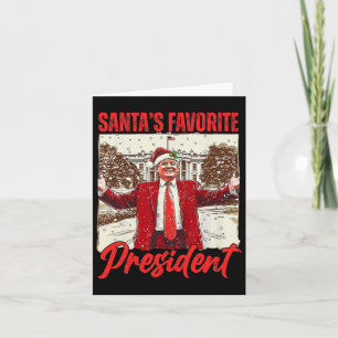 Santa's Favoriete President Trump 2024 Christmas F Kaart