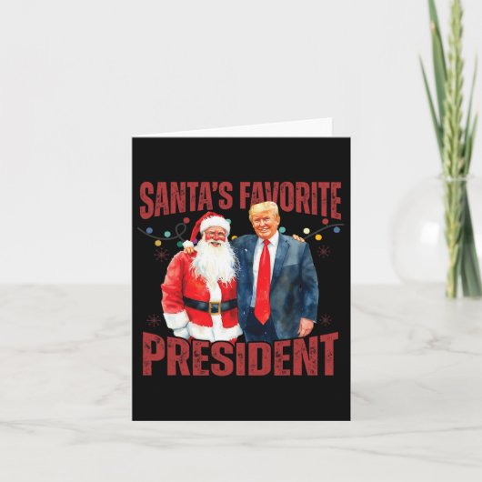 Santa's Favoriete President Trump Christmas Santa  Kaart (Voorkant)