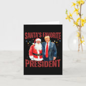 Santa's Favoriete President Trump Christmas Santa  Kaart (Gele Bloem)