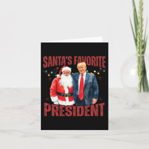 Santa's Favoriete President Trump Christmas Santa Kaart