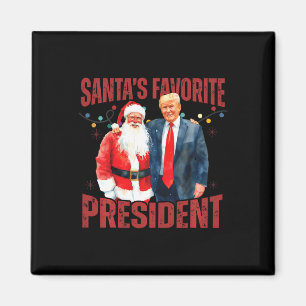 Santa's Favoriete President Trump Christmas Santa  Magneet