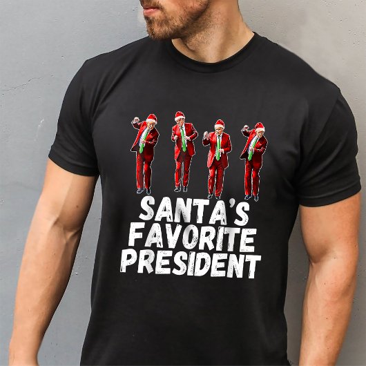 Santa's Favoriete President Trump Dance Santa Hat T-shirt