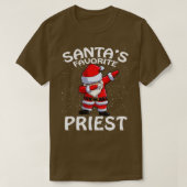 Santas Favoriete priester Kerstmis T-shirt (Design voorkant)