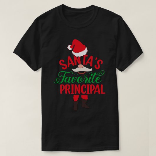 Santas Favoriete Principal T-shirt (Design voorkant)