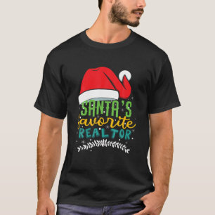 Santa's favoriete Real Estate Agent Realtor Christ T-shirt