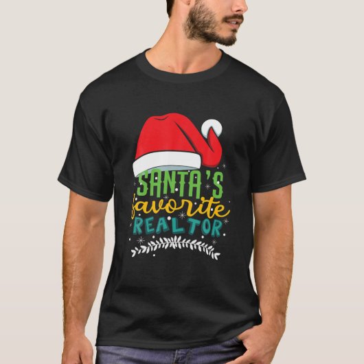 Santa's favoriete Real Estate Agent Realtor Christ T-shirt (Voorkant)