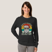 Santa's Favoriete Real Estate Agent T-shirt (Voorkant volledig)