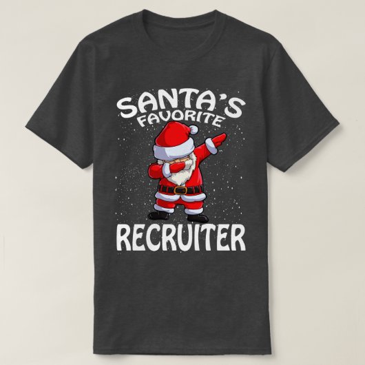 Santas Favoriete Recruiter Kerstmis T-shirt (Design voorkant)