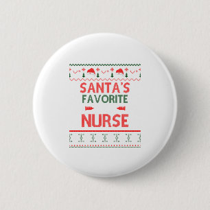 Santa's favoriete reddingsplek van de verpleegster ronde button 5,7 cm