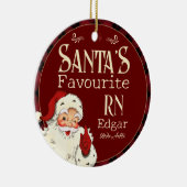 Santas Favoriete RN Keramisch Ornament (Rechts)