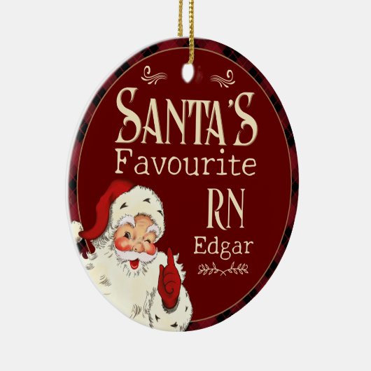 Santas Favoriete RN Keramisch Ornament (Rechts)