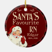 Santas Favoriete RN Keramisch Ornament (Achterkant)