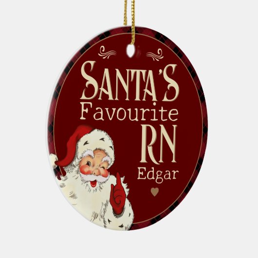 Santas Favoriete RN Keramisch Ornament (Rechts)