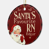 Santas Favoriete RN Keramisch Ornament (Links)