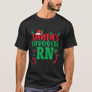 Santa's favoriete RN Schattige Kerst Geregistreerd T-shirt
