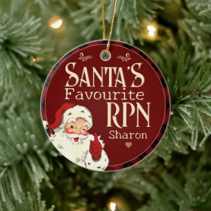 Santa's favoriete RPN voor verpleegkundigen, Keramisch Ornament
