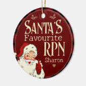 Santa's favoriete RPN voor verpleegkundigen, Keramisch Ornament (Links)