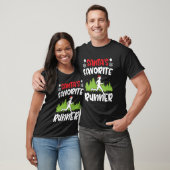 Santa's Favoriete Runner Run Gift Matching Running T-shirt (Unisex)