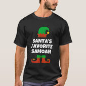Santas Favoriete Samoaanse Kerst Pet Grappig Samoa T-shirt (Voorkant)