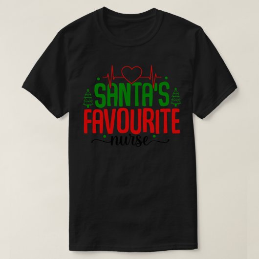Santa's Favoriete School Nurse 2 T-shirt (Design voorkant)