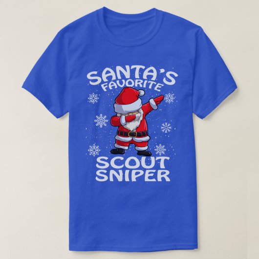 Santas Favoriete Scout Sniper Kerstmis T-shirt (Design voorkant)