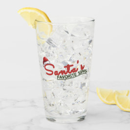 Santa's favoriete Sipper Holiday Design Glas