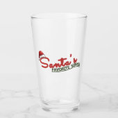 Santa's favoriete Sipper Holiday Design Glas (Voorkant)