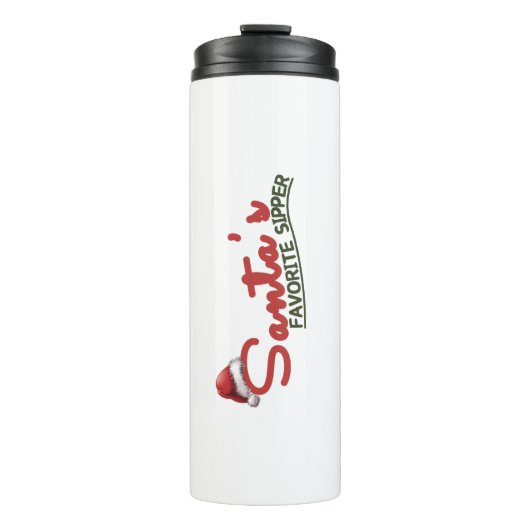 Santa's favoriete Sipper Holiday Design Thermosbeker (Voorkant)