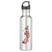 Santa's favoriete Sipper Holiday Design Waterfles (Voorkant)