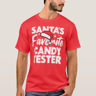 Santas Favoriete Snoep Tester Family Group Koppel  T-shirt