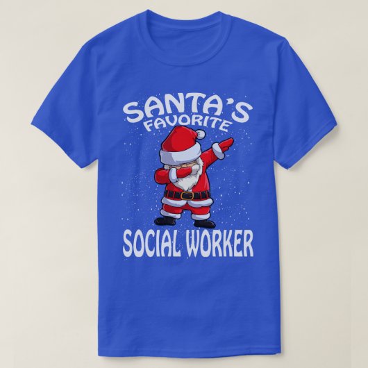 Santas Favoriete sociaal werker Kerstmis T-shirt (Design voorkant)