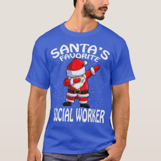 Santas Favoriete sociaal werker Kerstmis T-shirt