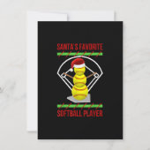 Santa's favoriete Softball Player Softball-moeder- Kaart (Voorkant)
