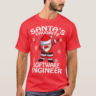 Santas Favoriete Software Engineer Kerst T-shirt