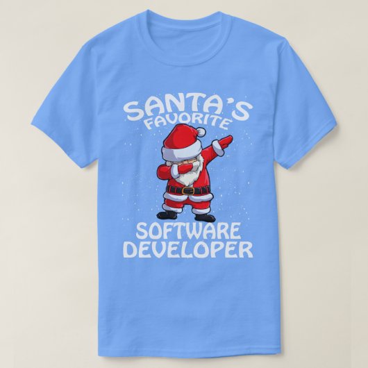 Santas Favoriete Software Ontwikkelaar Kerst 1 T-shirt (Design voorkant)