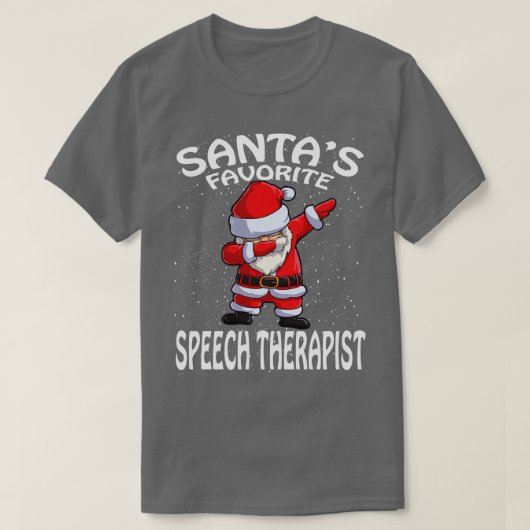 Santas Favoriete Speech Therapeut Kerstmis T-shirt (Design voorkant)