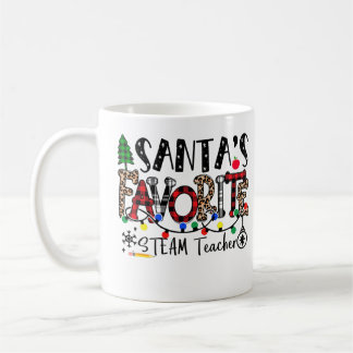 Santa's favoriete STEAM-leraar Funny Kerstmis Buf Koffiemok