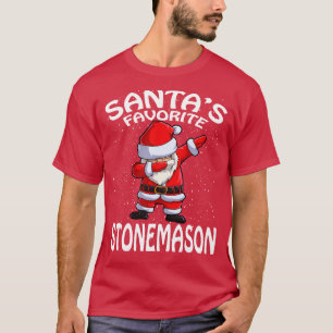 Santas Favoriete steenhouwer Kerstmis T-shirt
