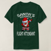 Santas Favoriete stewardess Kerstmis T-shirt (Design voorkant)