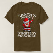 Santas Favoriete Strategy Manager T Shirt Christma (Design voorkant)