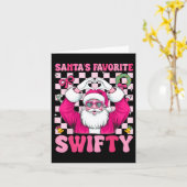 Santa's Favoriete Swifty Merry Christmas Groovy Xm Kaart (Gele Bloem)