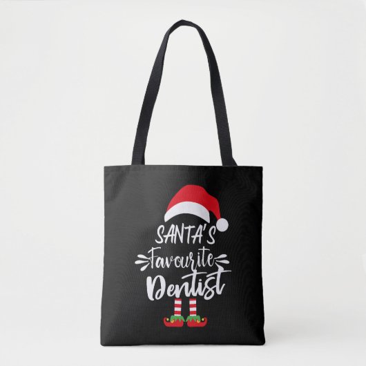 Santa's favoriete tandarts- geweldig kerstcadeau tote bag (Voorkant)