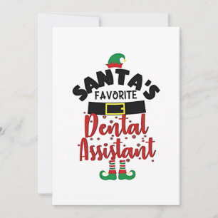 Santa's favoriete tandheelkundige hulp Kerstman Bedankkaart
